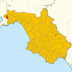 Map of Angri (Province of Salerno, region Campania, Italy 2024)